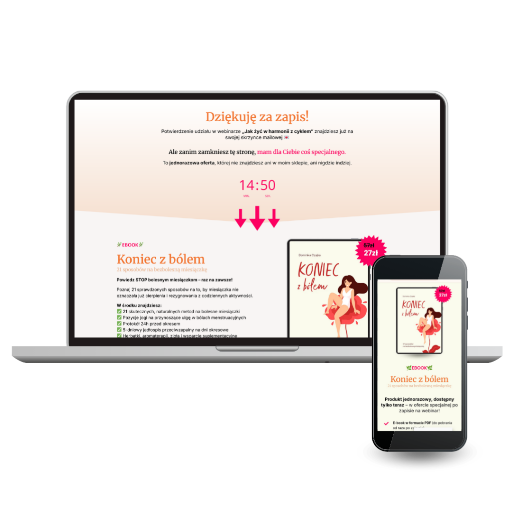 Oferta jednorazowa po zapisie na bezpłatny webinar